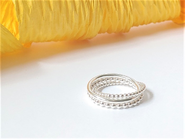 Silberperlenring