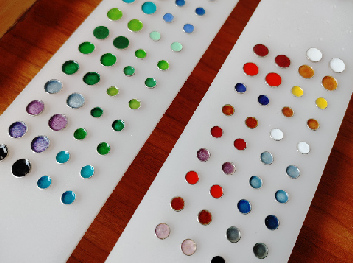 runde Emailleohrstecker