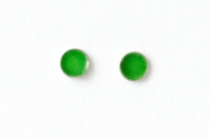 Emailleohrstecker 6mm grün